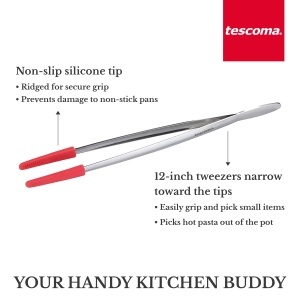 Pinza de bucatarie Tescoma PRESTO din inox cu cap din silicon rezistent la caldura - Img 3