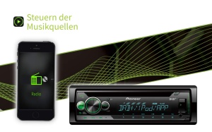 Pioneer DEH-S410DAB Radio auto 1DIN Tuner CD cu DAB si RDS MP3 Intrare USB si AUX Control iPhone Aplicatia ARC Egalizator cu 5 benzi Iluminare RGB m d - Img 3