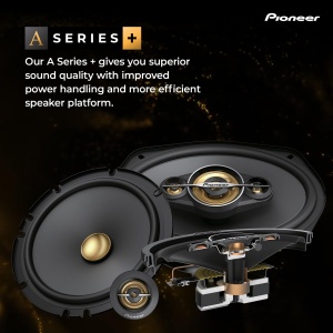 Pioneer TS-A1601C 16,5 cm Set de difuzoare cu componente cu 2 cai (fiecare 350 W max., 80 W sinusoidal), sunet puternic, eficienta ridicata, adancime de instalare de 48 mm, decupaj incastrat de 144 mm, cu grila - Img 2