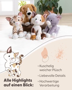Pisica de Plus NICI Bengal 25cm - moale, culoare maro, cadou ideal pentru copii si adulti - Img 4
