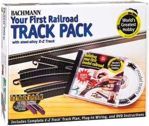 Pista de tren Bachmann Snap-Fit E-Z Track, 45 piese, otel, HO