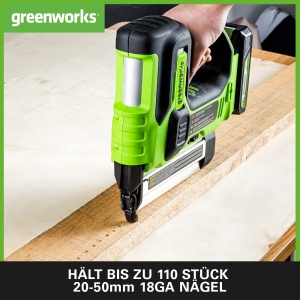 Pistol de cuie Greenworks GD24BN, 110 cuiemin, 24V, 105 cuie capacitate - Img 3