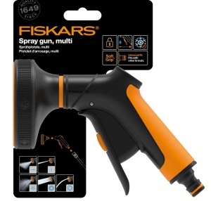 Pistol de stropit Fiskars Multi 1065482 5 functii reglare continua negruportocaliu - Img 9