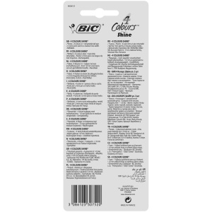 Pix BIC 4 Colour Shine, 4 culori, 2 bucati plus 1 gratuit, metalic - Img 2