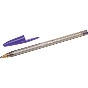 Pix BIC Cristal Fun 929055, set 4 culori (violet, roz, lime, turcoaz), varf 1.6 mm - Img 2