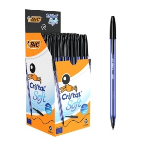 Pix BIC Cristal Soft, 1,2 mm, negru, cutie 50 bucati