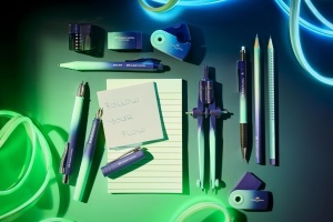 Pix Faber-Castell Poly Ball Bluzzing Blue, 5 bucati, cu mina XB - Img 5