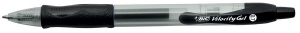 Pix gel BIC Gel-ocity 0,7 mm, negru, cu mecanism de presiune