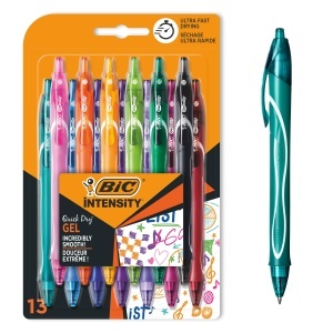 Pix gel BIC Gel-ocity Quick Dry, set 13 culori, varf 0.7 mm