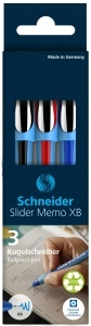 Pix Schneider 150293 Slider Memo XB, 3 culori, cu capac, scriere usoara - Img 5