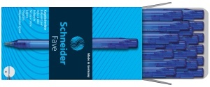 Pix Schneider Fave, 50 bucati, albastru transparent, tip mina M - Img 5