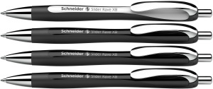 Pix Schneider Slider Rave XB, 4 bucati, negru si alb, scriere extrabreata
