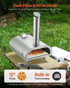 Pizzaofen VEVOR SRGP025 12 inch otel inoxidabil portabil pentru exterior - Img 2
