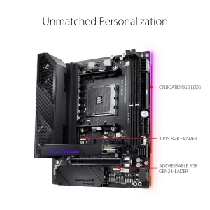 Placa de baza ASUS ROG Crosshair VIII Impact, AMD AM4, 64GB RAM, PCIe 4.0 - Img 5