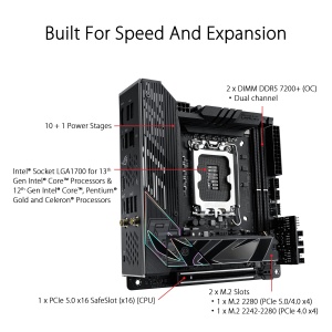 Placa de baza ASUS ROG Strix Z790-I Gaming WiFi, Mini-ITX, DDR5, PCIe 5.0 - Img 2