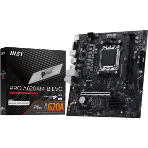 Placa de baza MSI PRO A620AM-B EVO AM5, compatibila AM5, design compact