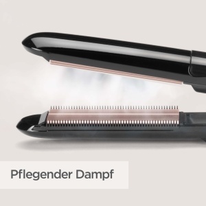 Placa de indreptat parul BaByliss Steam Smooth, 39 mm, negru - Img 2