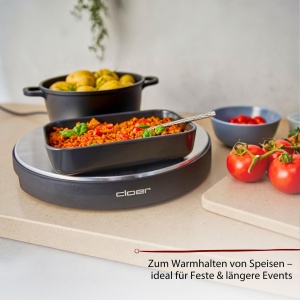 Placa de mentinere a caldurii Cloer 6718, 35 cm, inox, cablu detasabil - Img 6