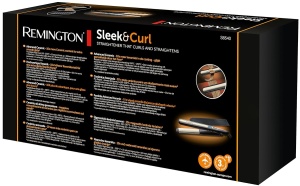 Placa de par Remington S6500 Sleek Curl, 150-230C, negrubeige, ceramic - Img 8