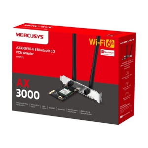 Placa de retea MERCUSYS MA80XE WiFi 6, AX3000Mbps, Bluetooth 5.3, Dual-Band - Img 6