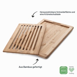 Placa de taiat din bambus Lacor 60487, 40 x 30 x 2 cm, maro - Img 3
