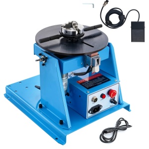 Placa rotativa de sudura VEVOR 20 W Pozitionator de sudura 1-12 rpm Manipulator 10 kg (orizontal)/5 kg (vertical) Masa rotativa Unghi de inclinare 0-90deg K01-63 Mandrina cu trei falci pentru taiere, slefuire, asamblare - Img 9