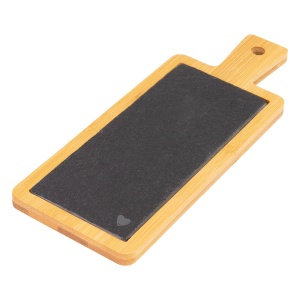 Placa servire Westmark Tapas Friends bambus si ardezie 23x9 cm maro deschisanthracit