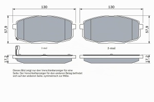 Placute de frana Bosch BP949 - set 4 bucati, cu indicatori de uzura, fara cupru - Img 5