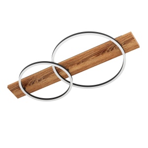 Plafoniera LED EGLO Boyal, 2 surse de lumina, design vintage, 78 cm