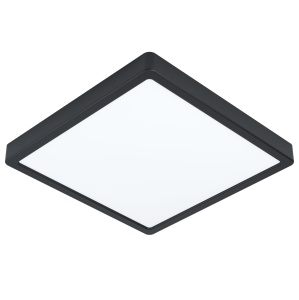 Plafoniera LED EGLO Fueva 5, 28.5 cm, 20W, lumina neutra, negru