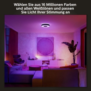 Plafoniera LED Philips Hue White Color Ambiance Infuse L 3700lm control inteligent negru - Img 5