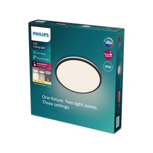 Plafoniera LED Philips Ozziet Negru SceneSwitch Tehnologie 3 Lumina - Img 2