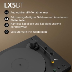 Platine de vinyl Sony PS-LX5BT, Bluetooth, automat, negru - Img 3