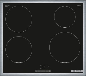 Plita cu inductie Bosch PIF645BB5E seria 4 autosuficienta latime de 60 cm zona de prajire pentru vase mari gatit mai rapid PowerBoost functionare Touc - Img 1