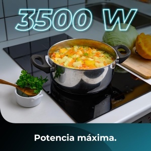 Plita cu inductie Cecotec Bolero Squad I, 2 zone, 3500W, timer, control tactil - Img 3