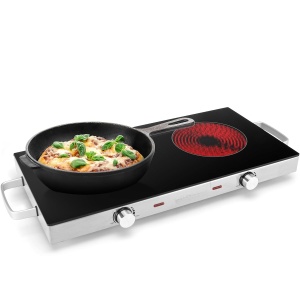 Plita dubla infrarosu ProfiCook PC-DKP 1211, 2800 W, sticla ceramica - Img 8