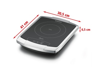 Plita electrica Rommelsbacher CT 2203TC, 2200 W, 2 zone de gatit, Touch Control, inox - Img 6