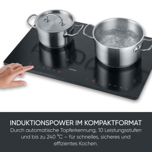 Plita Inductie Severin DK 1033, 2 Placi, 3400W, Negru - Img 3