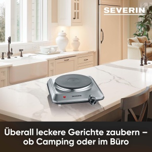 Plita SEVERIN pentru bucatarie birou sau camping soba mica cu reglare continua a temperaturii aragaz de camping inel de incalzire cu diametru de 18 cm - Img 4