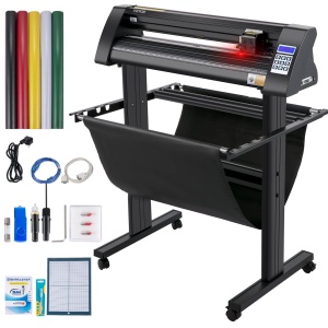 Plotter de taiere VEVOR 870 mm, putere 95 W, cu suport si software Signmaster
