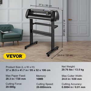 Plotter VEVOR 720 mm Cutting Machine Bluetooth LCD Display - Img 7
