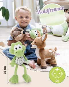 Plus Frosch Fridolin NICI 35cm - Verde - Jucarie moale pentru copii si adulti - Img 3