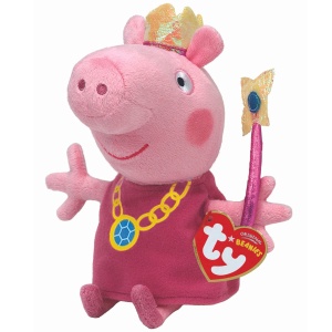 Plus Peppa Pig Princess 96234 - Jucarie Beanie Med, Moale si Calduros