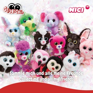 Plusat Unicorn Wubby Wub NICI 15cm, cu ochi stralucitori, editie Love - Img 2