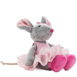 Plush Ballett-Maus Schaffer 5651 - Jucarie de plus 22 cm, Balerina, Culoare roz - Img 3