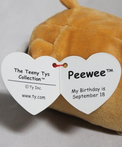 Plush Hamster TY Peewee 8 cm, Multicolor, Moale - Img 5