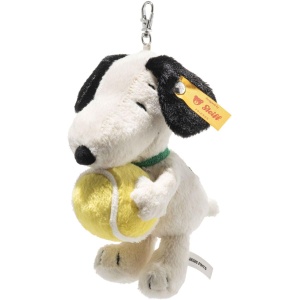 Plush Snoopy Tenis 15cm Steiff, Culoare Verde si Galben, Cu Functie de Cheie