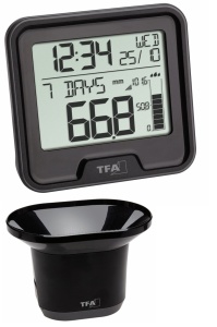 Pluviometru digital TFA Dostmann DROP, wireless, negru