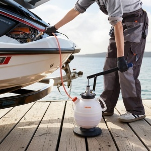 Pompa de ulei VEVOR YS-059A, 7,5 L, manuala, cu 8 adaptoare - Img 8