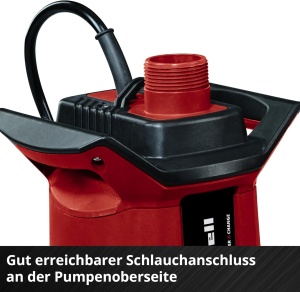 Pompa submersibila pentru apa murdara Einhell GE-DP 1825 LL Li-Solo, 7000 Lh, 18V - Img 8